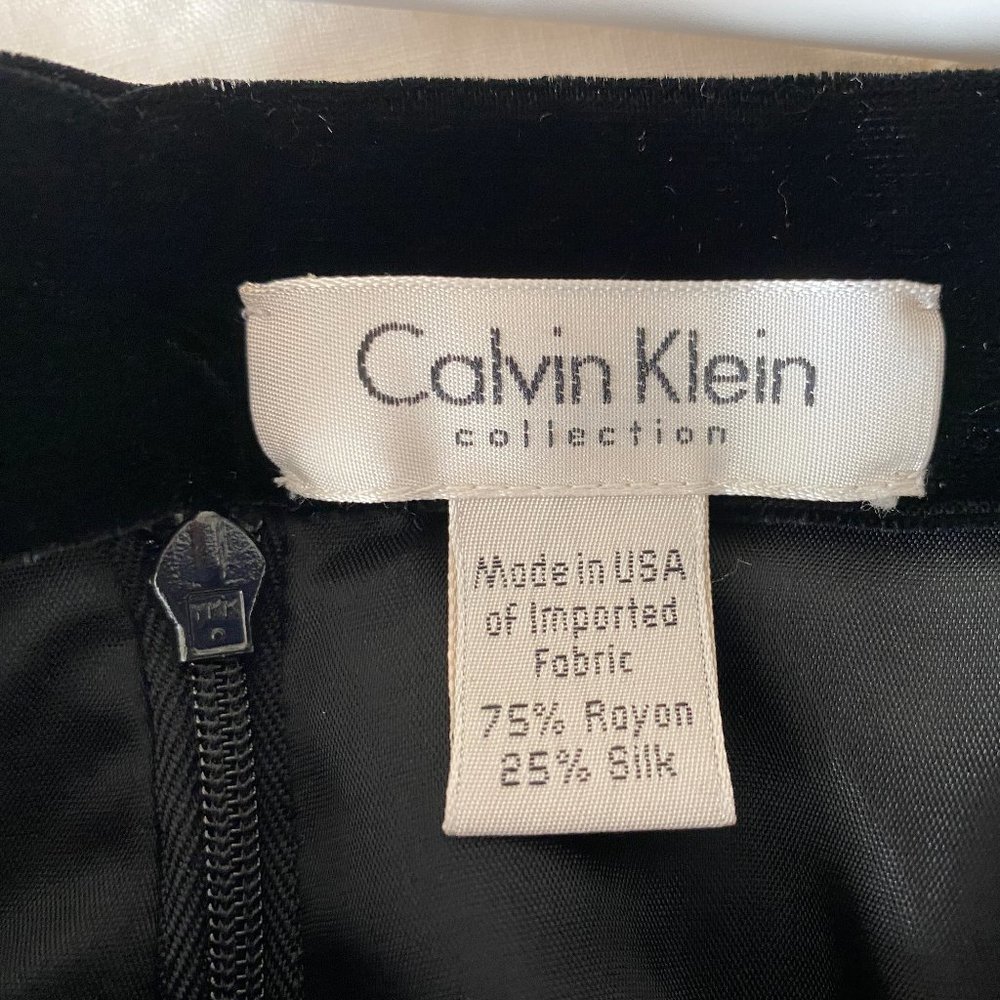 Vintage Calvin Klein A-Line Velvet Skirt